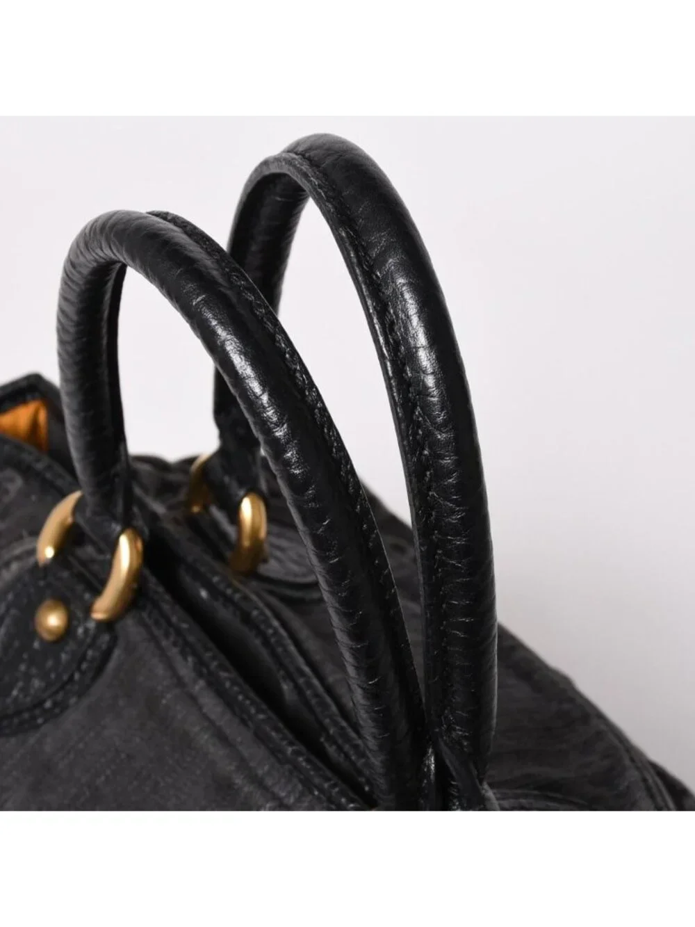 Louis Vuitton Neo Cabby MM Handbag Monogram Denim Black 2-Way Gold